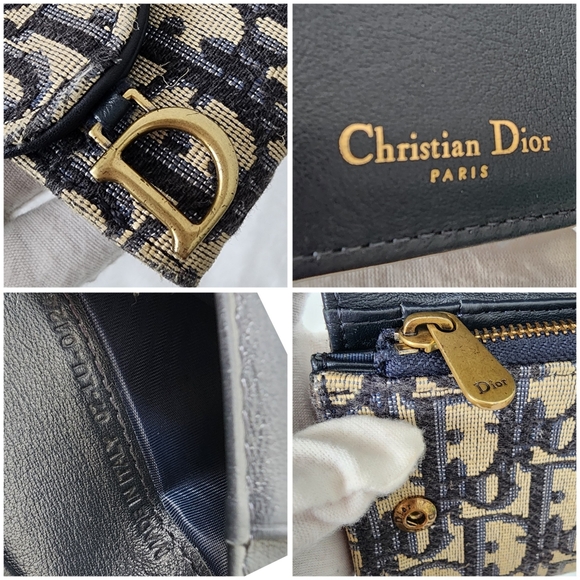 Auth Dior Oblique Trotter Saddle Lotus Wallet - Picture 7 of 14